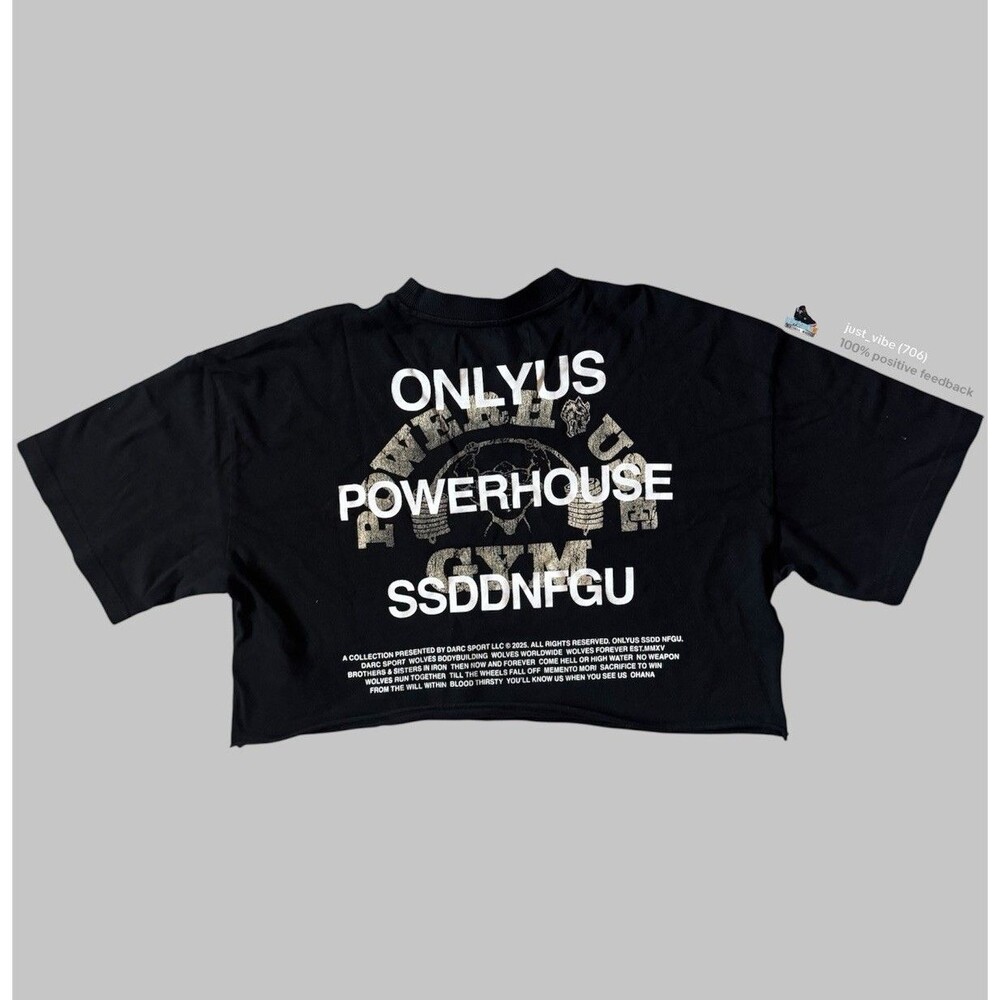 Darc Sport SHE Powerhouse Of The Wolves Women's Crop Tee Small NWOT